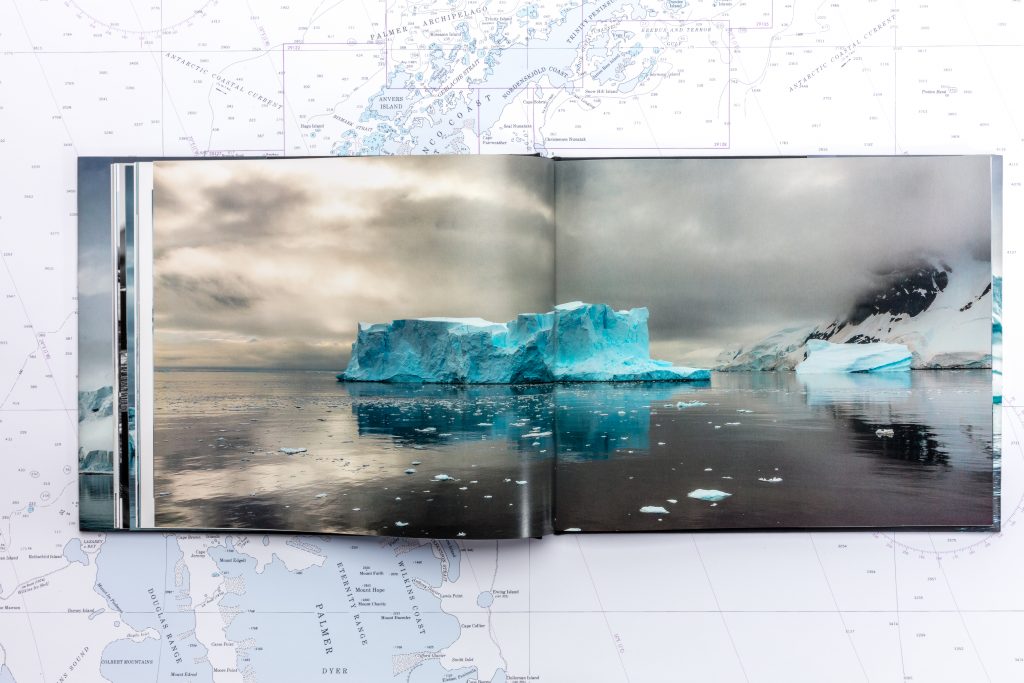 a picture of the icebergs in the antarctic.